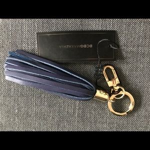BCBG Leather keychain/bag tassel